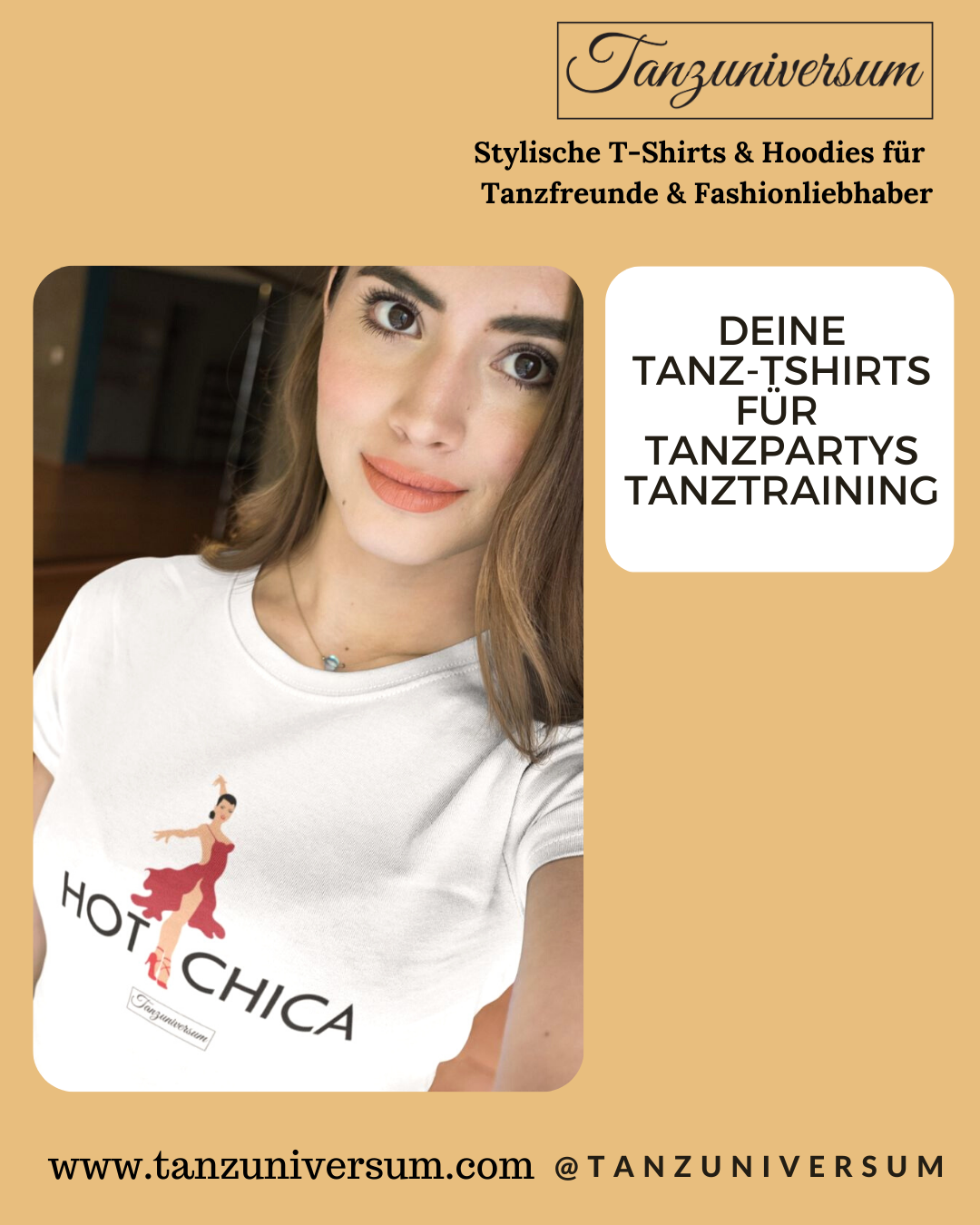 Wunderschöne hochwertige Tanz-T-Shirts Damen aus Bio-Baumwolle für Tanzpartys & Tanztraining
