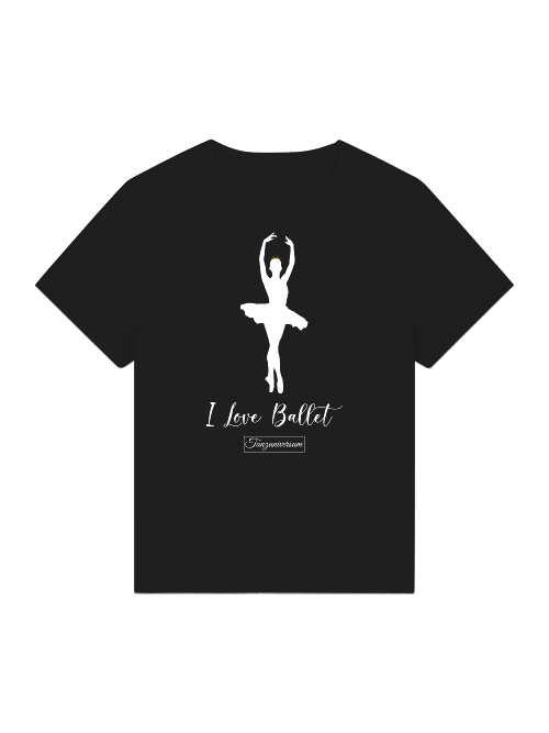 I love ballet, dance shirt for parties, dance training; street style, as a gift idea