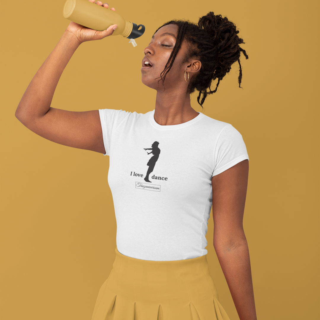 I Love Dance dance T-shirt for party, training, bar, club, street look, as a gift idea