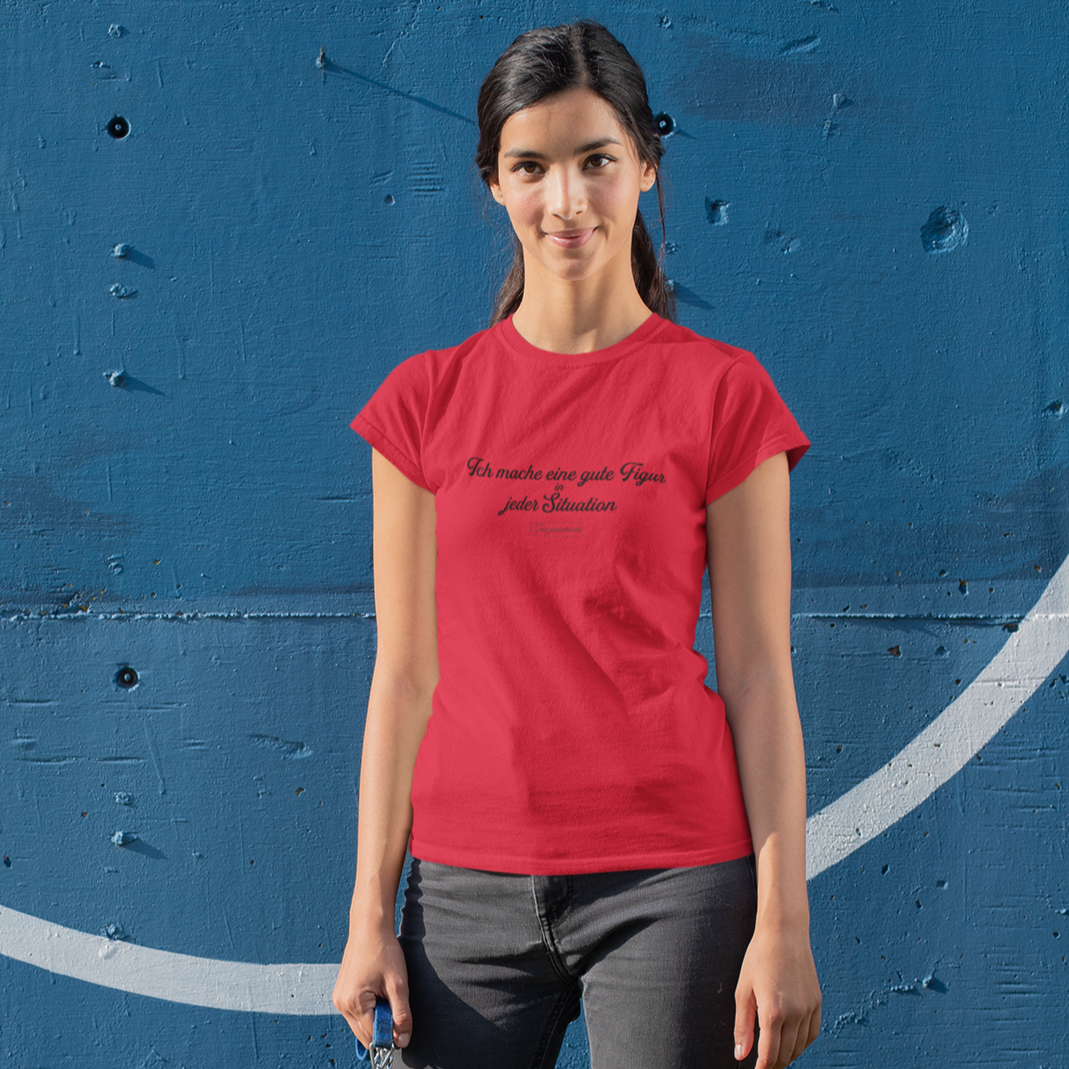 Good figure party T-shirt ladies for party, dance school, street look, as a gift idea