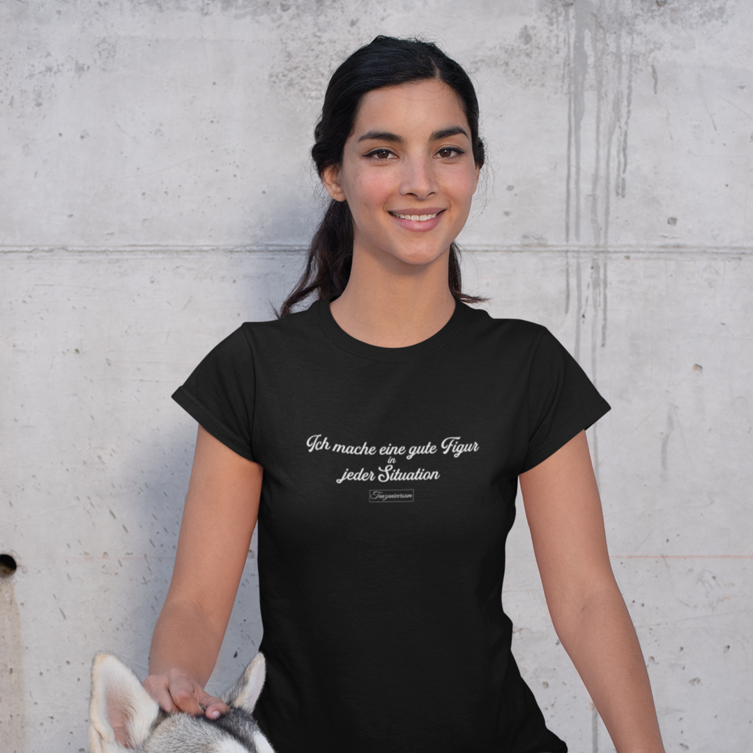 Good figure party T-shirt ladies for party, dance school, street look, as a gift idea