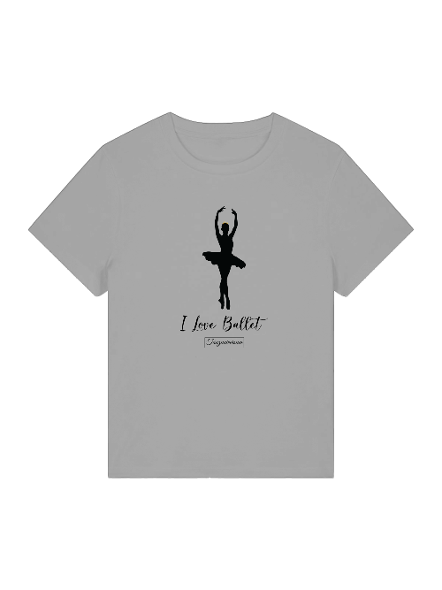 I love ballet, dance shirt for parties, dance training; street style, as a gift idea