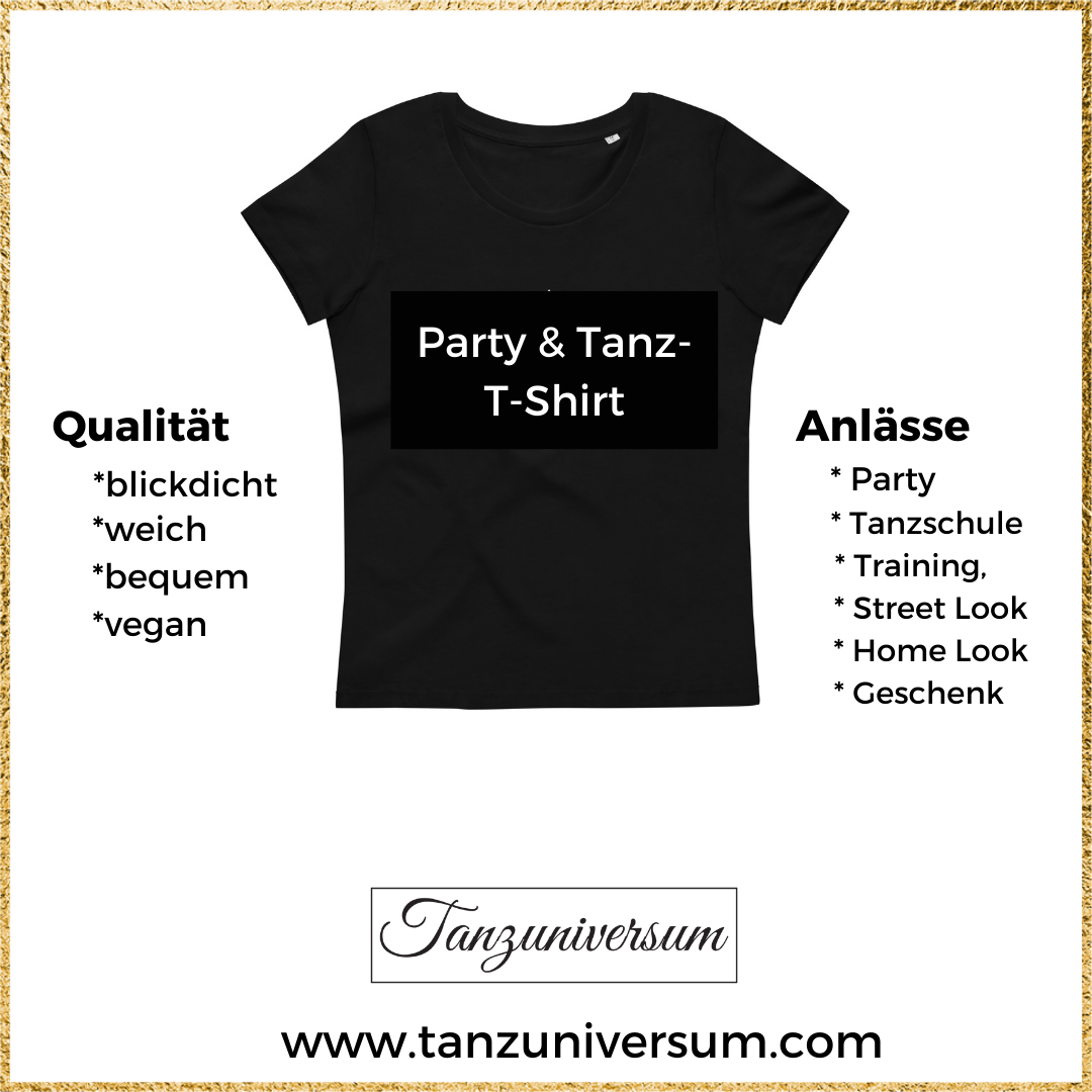 Tanz-TShirt-schwarz-baumwolle-für-Partys-Tanzschule