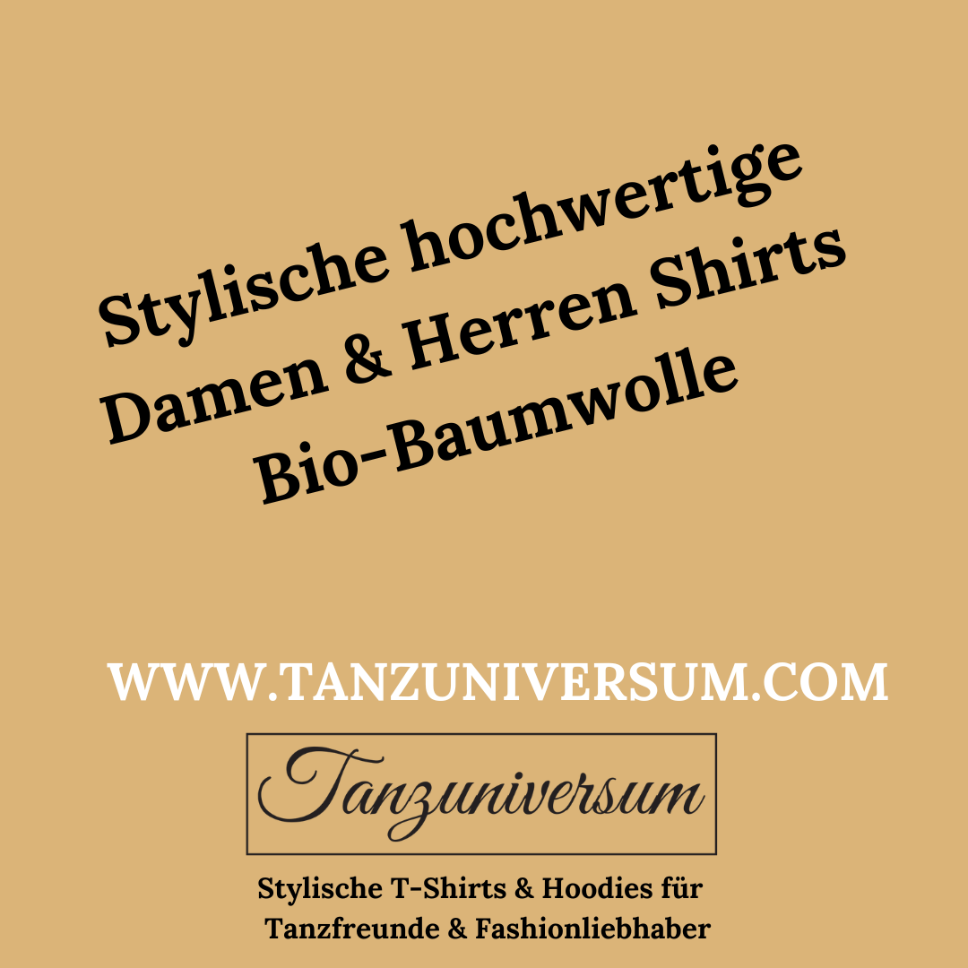 Moderne hochwertige T-Shirts Frauen & Männer für Tanztraining & Salsa-Bachata-Kizomba-Partys