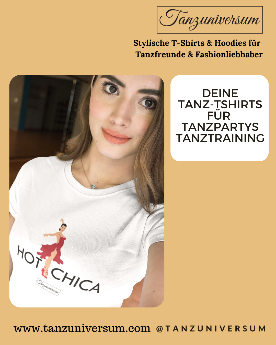 Wunderschöne hochwertige Tanz-T-Shirts Damen aus Bio-Baumwolle für Tanzpartys & Tanztraining 