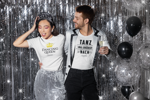 Perfektes Party-Outfit mit Tanz-T-Shirts für schönste Partys