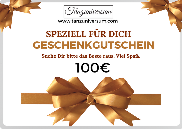 Geschenkgutschein zu Weihnachten & Geburtstag für Damen und Herren – kreative Geschenkidee für Tänzer, Tanzliebhaber und Dance-Fans.