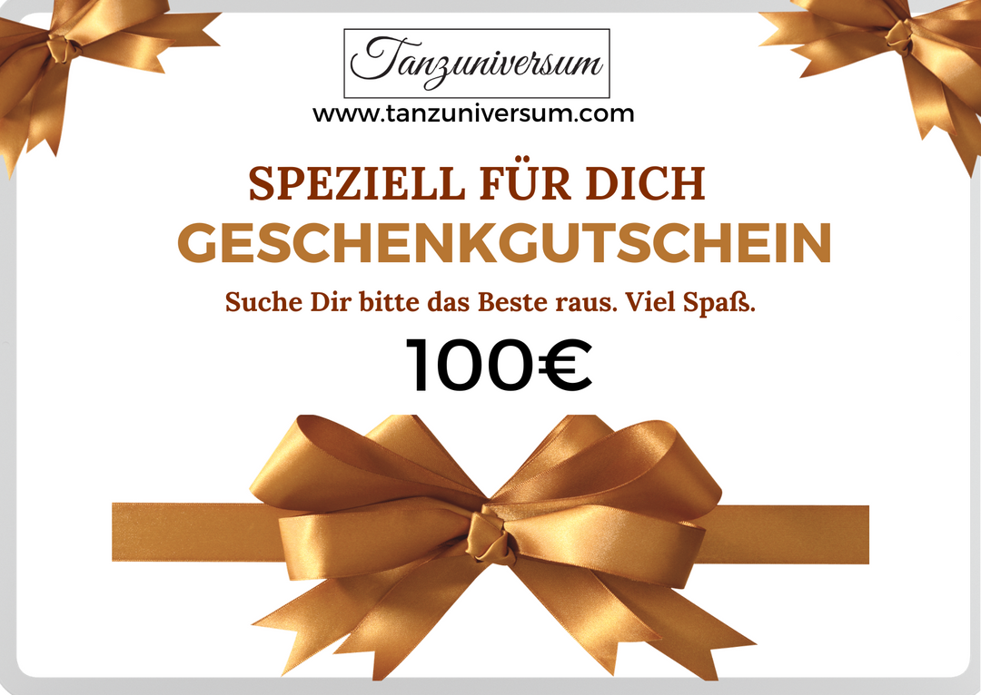 Geschenkgutschein zu Weihnachten & Geburtstag für Damen und Herren – kreative Geschenkidee für Tänzer, Tanzliebhaber und Dance-Fans.