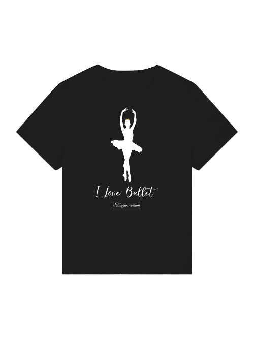 I love Ballett,  Dance-Shirt für Party, Tanztraining; Street Style, als Geschenkidee