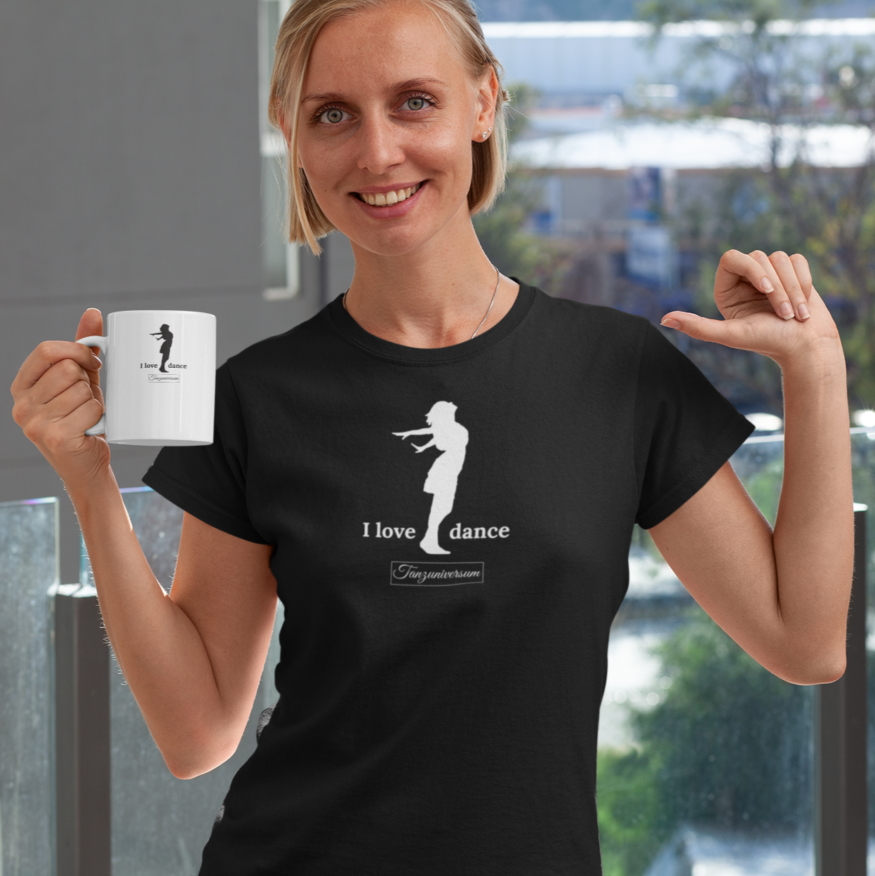  Dance T-Shirt woman für Training, Tanzkurs und sportliche Aktivitäten.