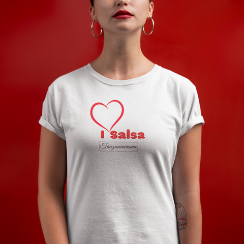 I Love Salsa Party-T-Shirt für Party, Training, Bar, Club, Street Look, als Geschenkidee