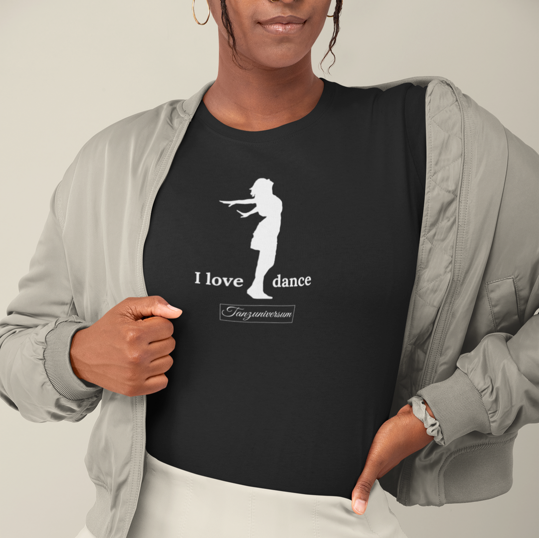 I Love Dance Tanz-T-Shirt für Party, Training, Bar, Club, Street Look, als Geschenkidee