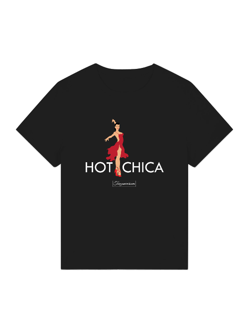 Hot Chica Tanz-T-Shirt Damen für Party, Tanzstudio, Street Look,als Geschenkidee