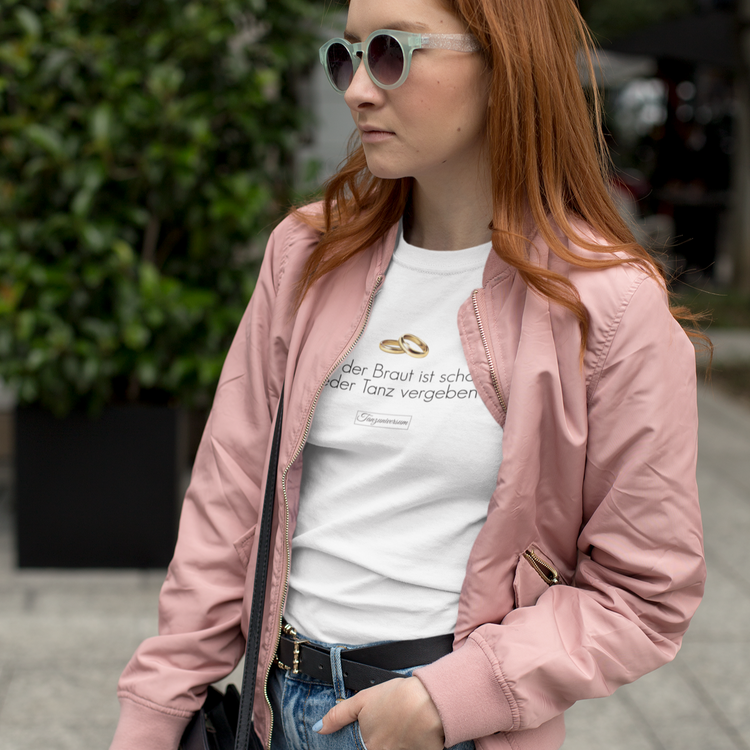 Braut t shirt für Damen als modisches Party-Shirt für die Braut und ihre besonderen Momente.