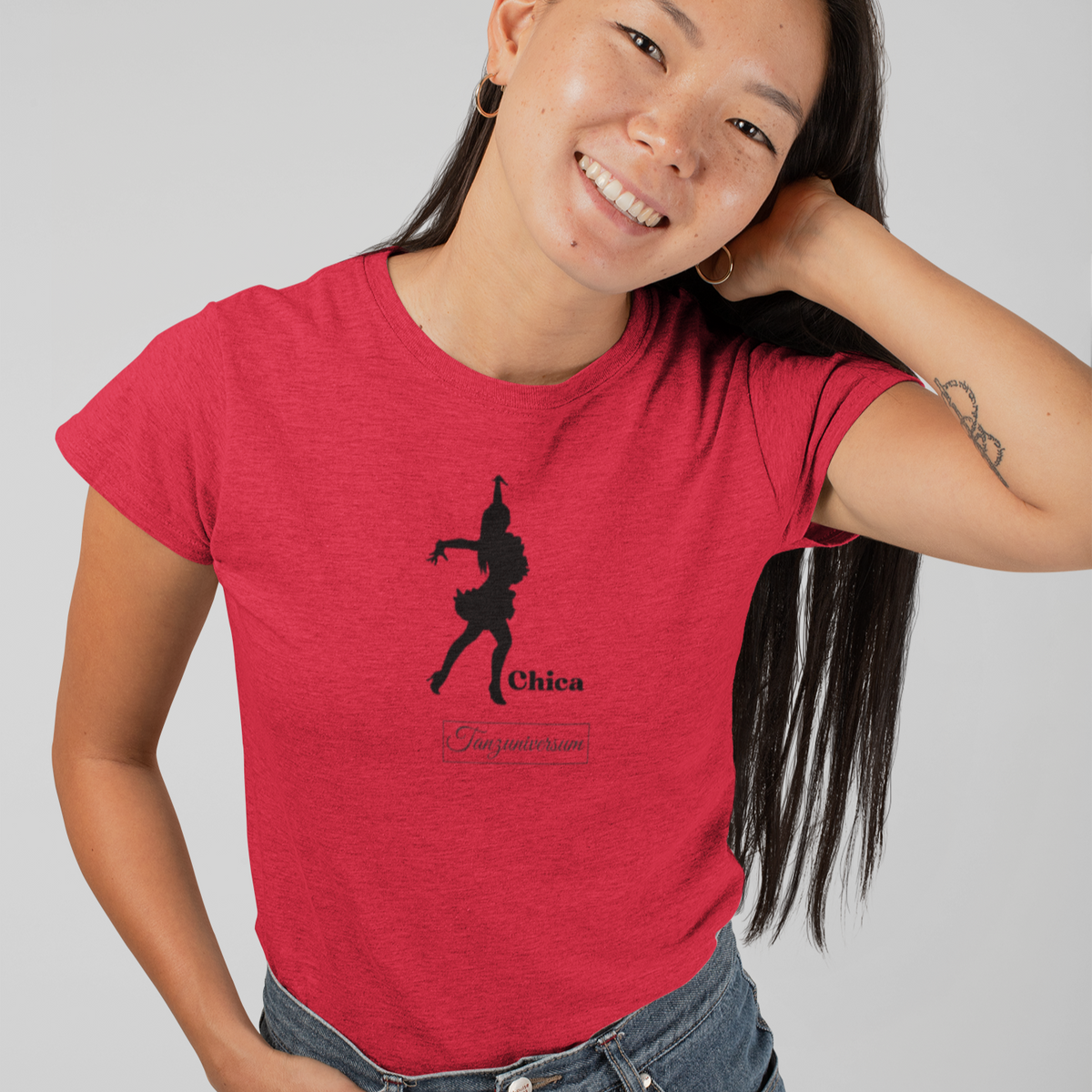 Chica T-Shirt Damen im trendigen Design für einen glamourösen Partylook.