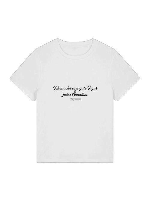 Gute Figur t-shirt für Damen als humorvolles Party-Shirt für Salsa, Bachata und Kizomba.