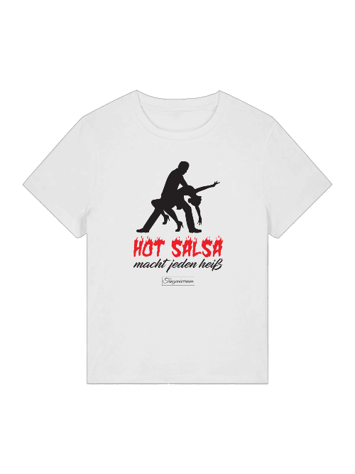 Hot Salsa Damen-Shirt als stylisches Outfit für Salsa-Party und Tanzstudio.