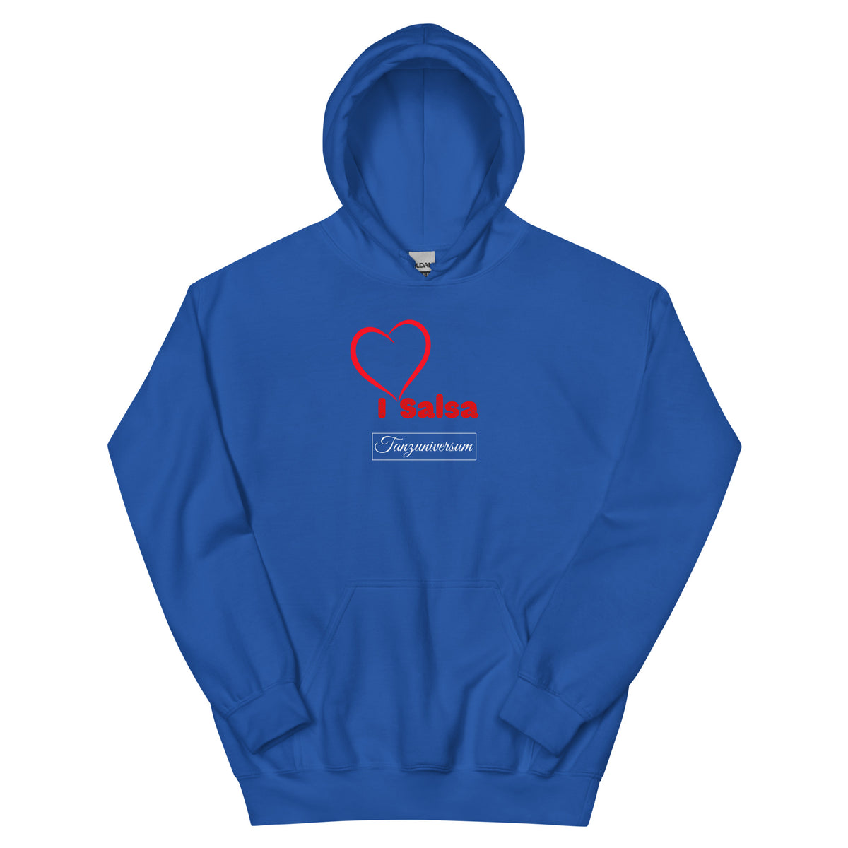 I Love Salsa Hoodie Damen Schwarz mit modernem Tanzmotiv für Social Dance und Tanzkurs.