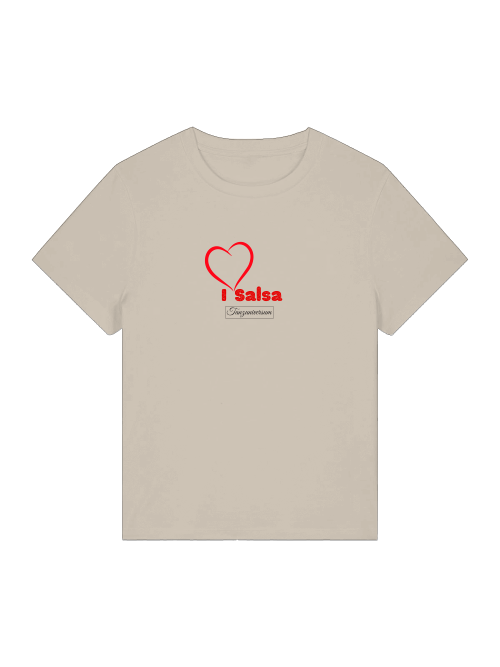 I Love Salsa Party-T-Shirt Damen als besondere Geschenkidee für Salsa-Fans und Tänzerinnen.