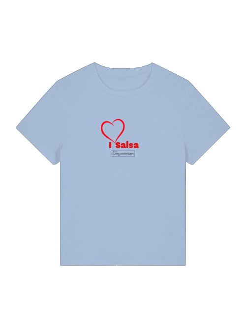 I Love Salsa Party-T-Shirt mit stylischem Schriftzug für Salsa-Party und Social Dance.
