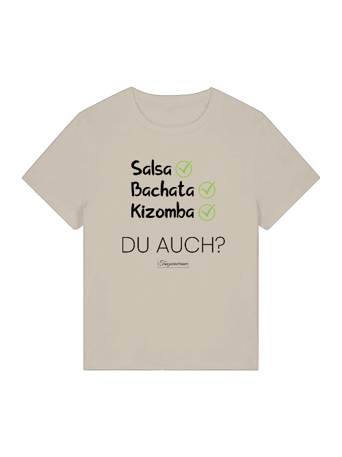Salsa-Bachata-Kizomba T-Shirt Damen im coolen Street Style für selbstbewusste Tänzerinnen.