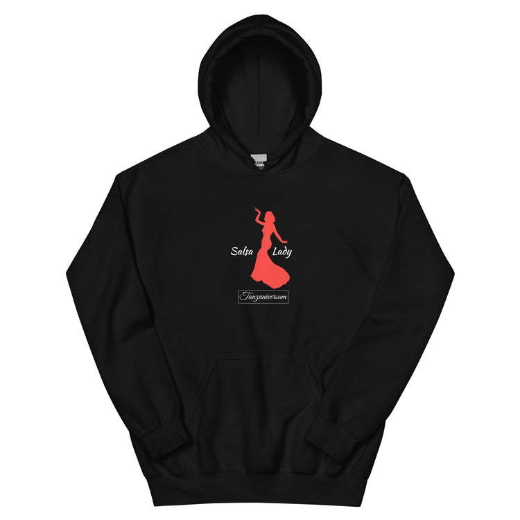Salsa Lady Hoodie Frauen als originelle Geschenkidee für Salsa-Liebhaberinnen und Tänzerinnen.