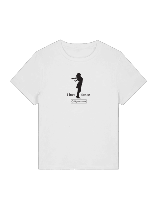 I Love Dance Tanz-T-Shirt für Party, Club, Bar, Training und einen lässigen Street Look.