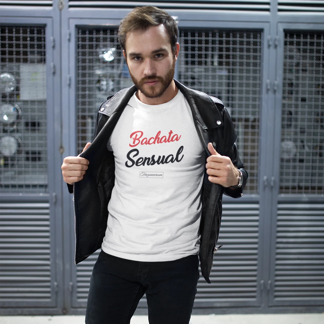 Bachata Sensual Tanz-Shirt Herren als vielseitiges Tanzoutfit für Social Dance, Training und als Weihnachtsgeschenk.