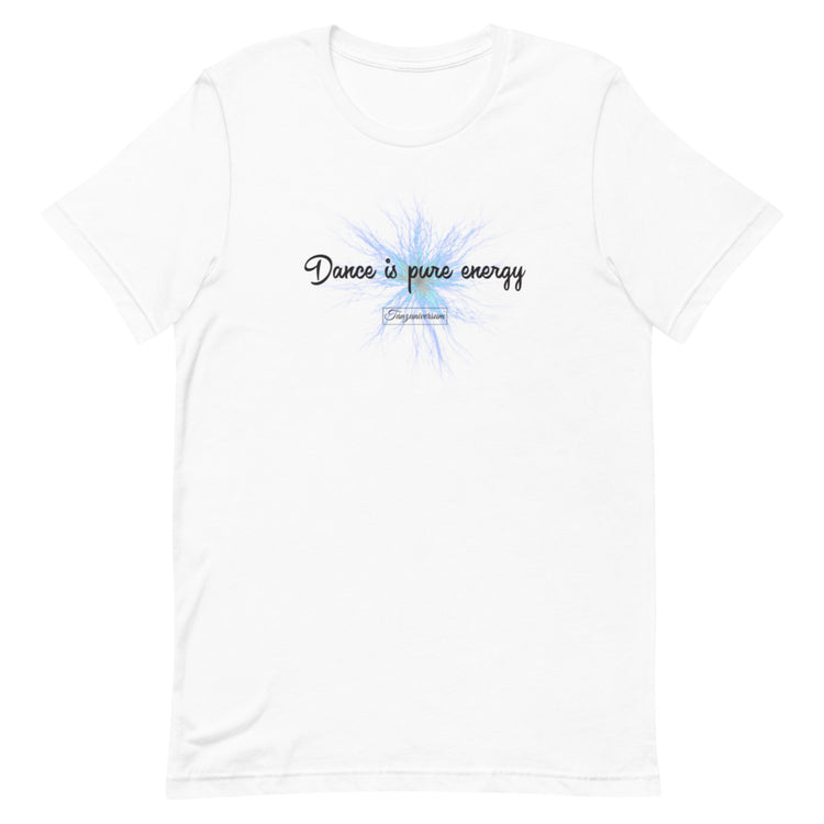 Dance is pure Energy Herren T-Shirt mit modernem Design als stylisches Outfit für Tanzschule, Party und Street Style.