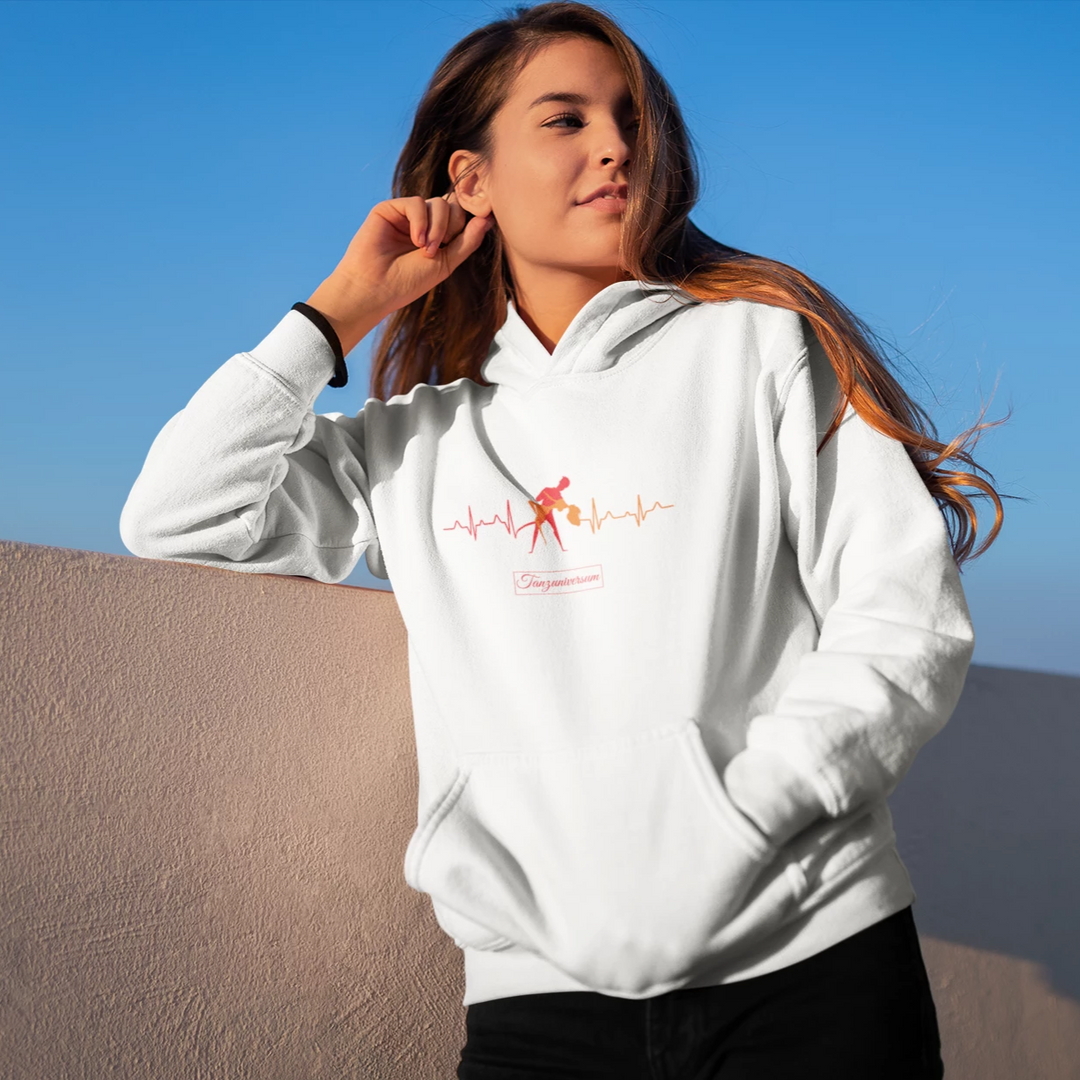 Herzschlag Dance-Hoodie Damen als vielseitiges Tanzoutfit für Social Dance, Training und Freizeit.