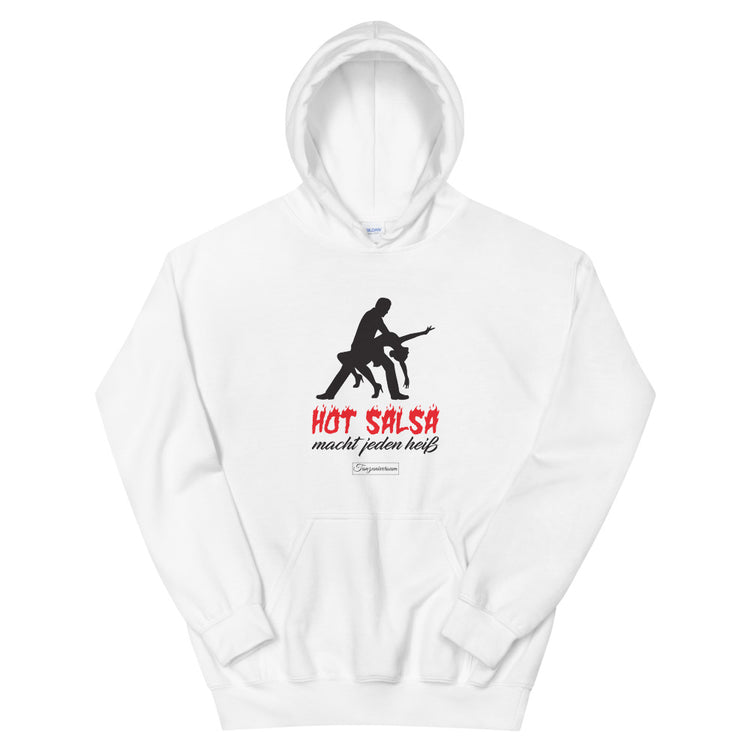 Hot Salsa Hoodie Damen mit auffälligem Tanzmotiv für Training, Tanzkurs und leidenschaftliche Tänzerinnen.