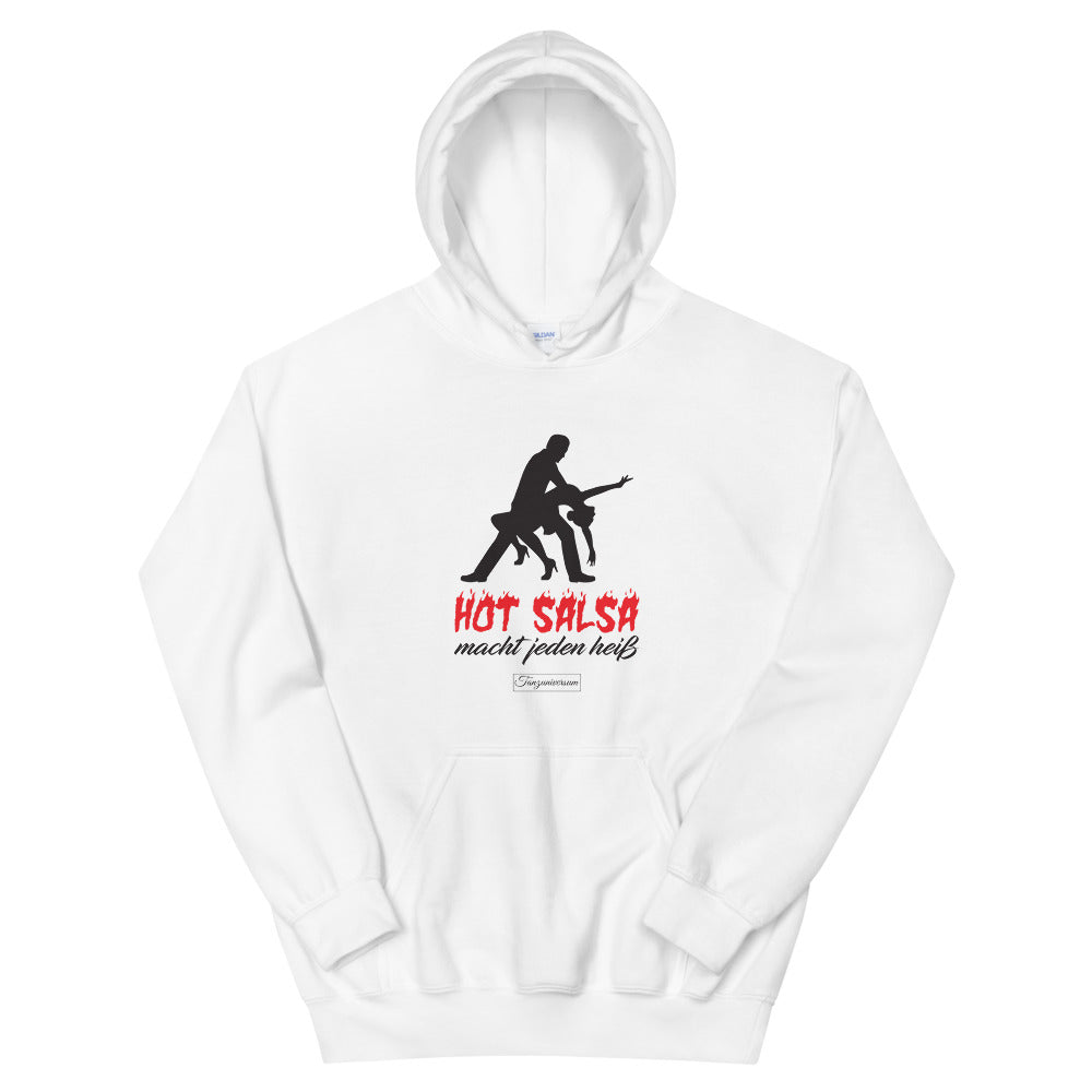 Hot Salsa Hoodie Herren mit auffälligem Tanzmotiv für Training, Tanzkurs und aktives Salsa-Tanzen.